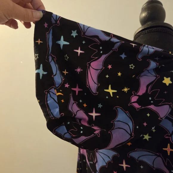 Colorful Bat Print Women's Hoodie - Picture 7 of 8